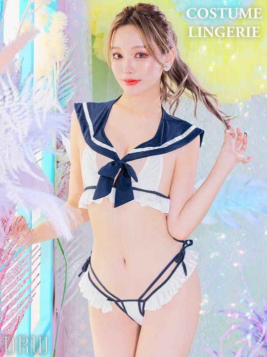 10/9再販![2点セット]ドーリーフリルセーラーコスプレランジェリー