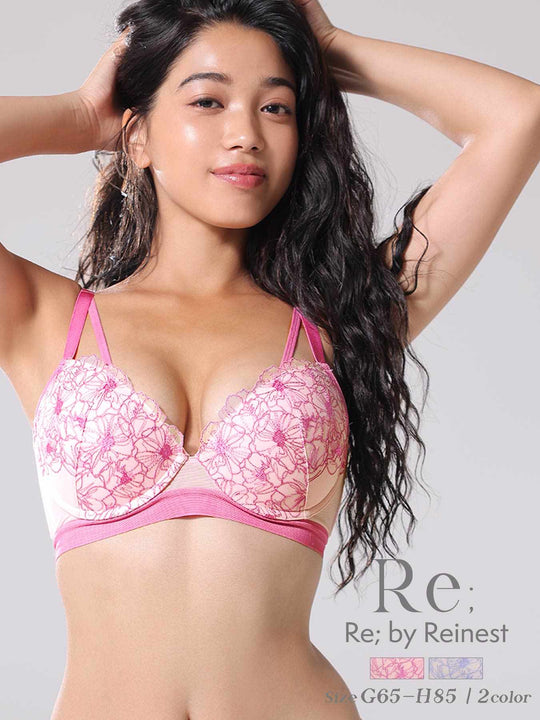 【Re；by Reinest】【GHサイズ】ボタニカルリュクスフラワーブラジャー