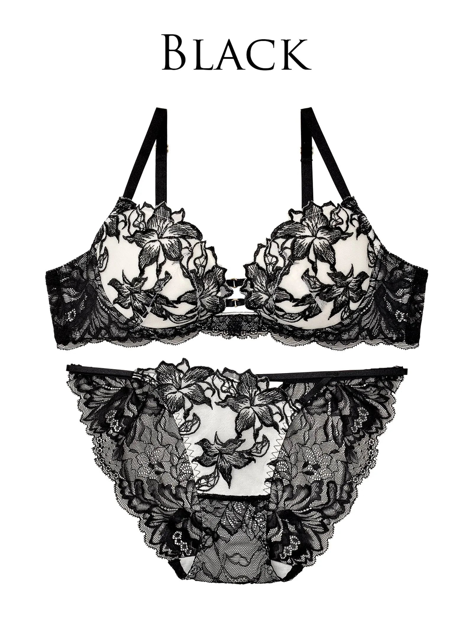 【Reinest】ラフィネアマリリスブラジャー&バック透けフルバックショーツ - 【公式】247Lingerie