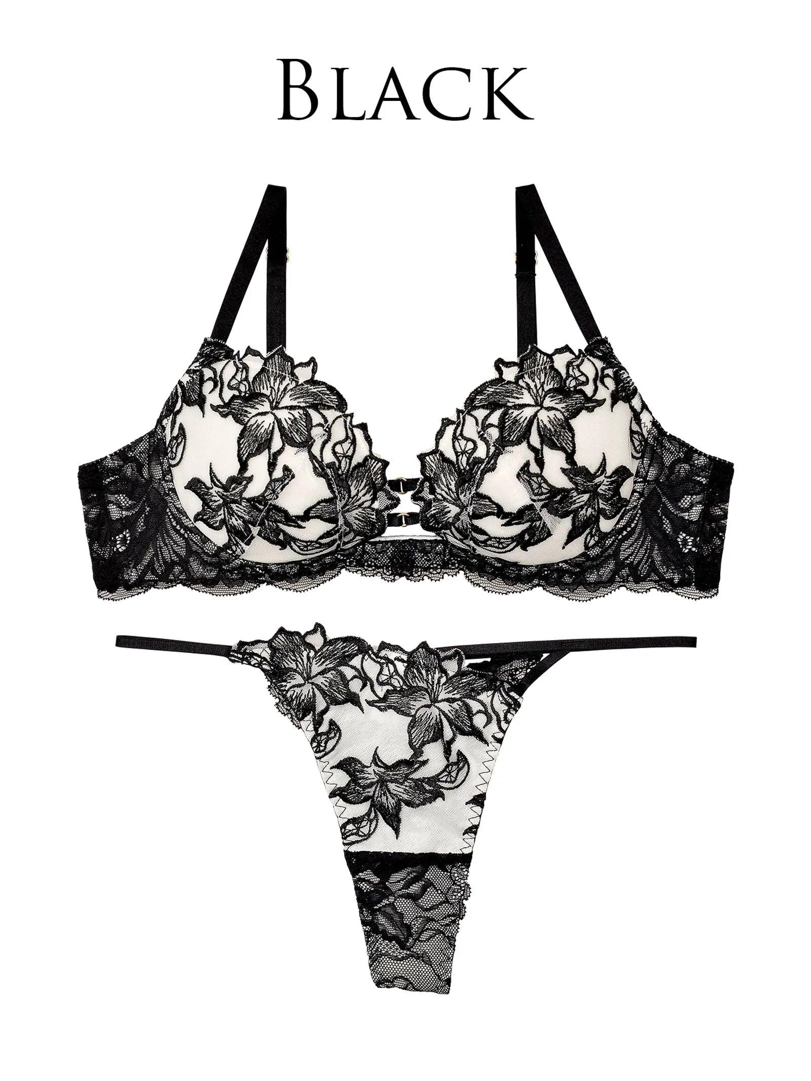 【Reinest】ラフィネアマリリスブラジャー&バック透けTバックショーツ - 【公式】247Lingerie